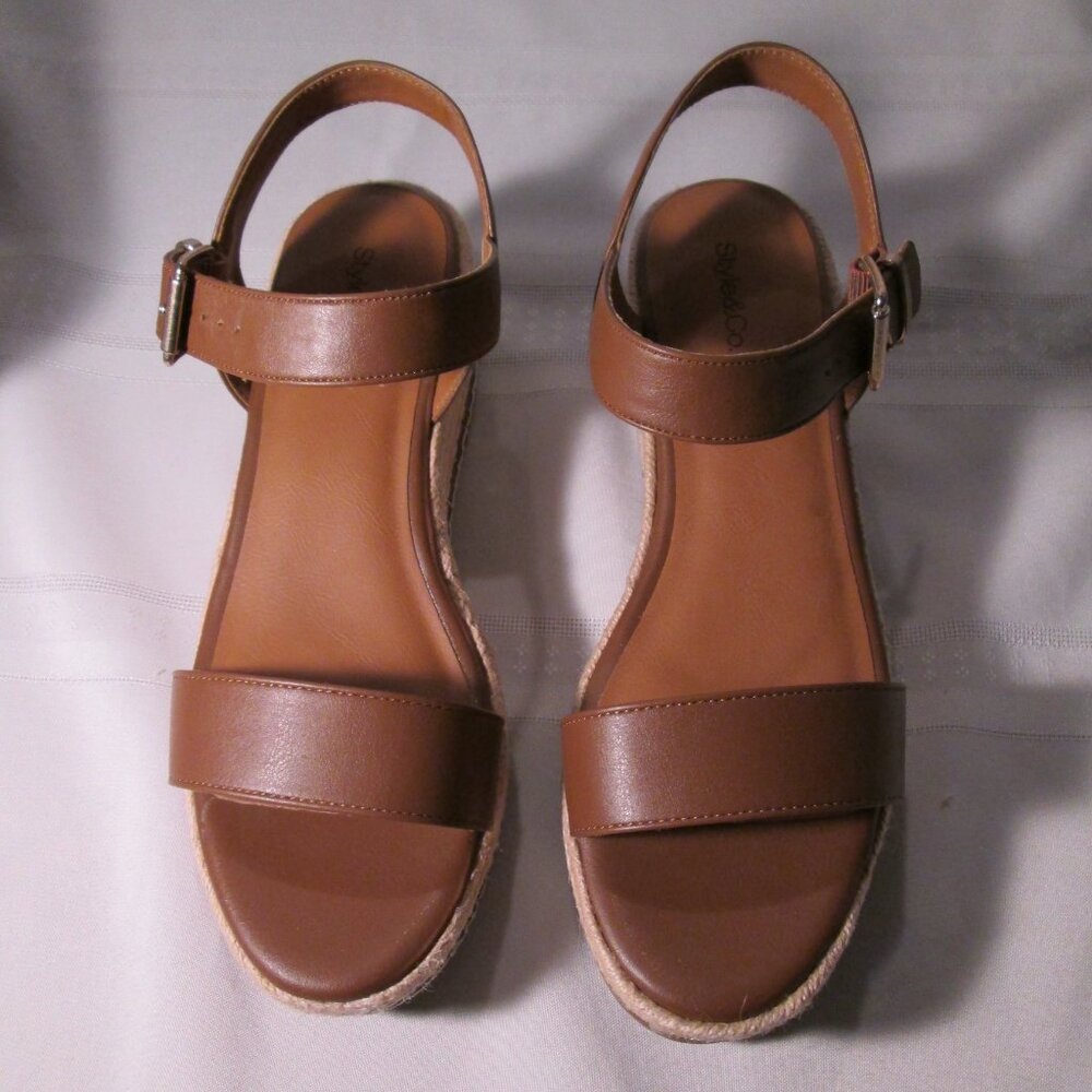 Style & Co Hawkinns Cushioned Insole Wedge Sandals 9.5M - Picture 3 of 8